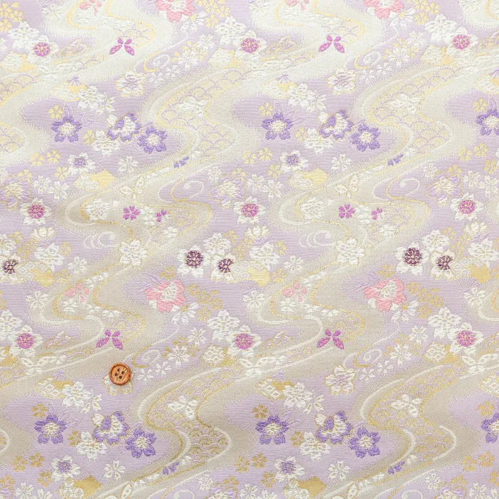 金襴　流水蝶